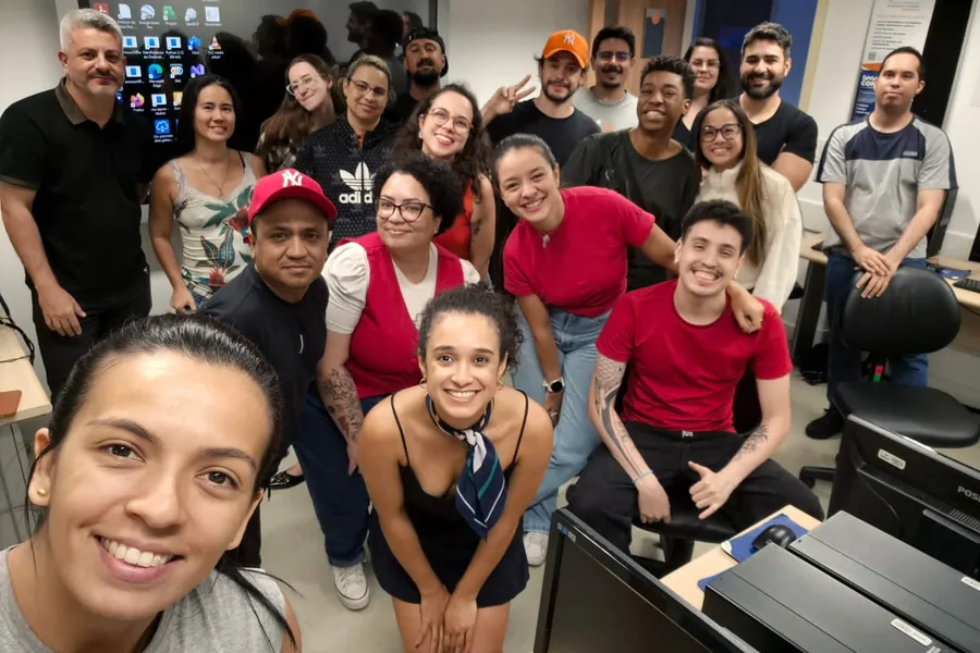 Senac São Paulo class, Barra Funda campus, gathered with Amanda Noronha